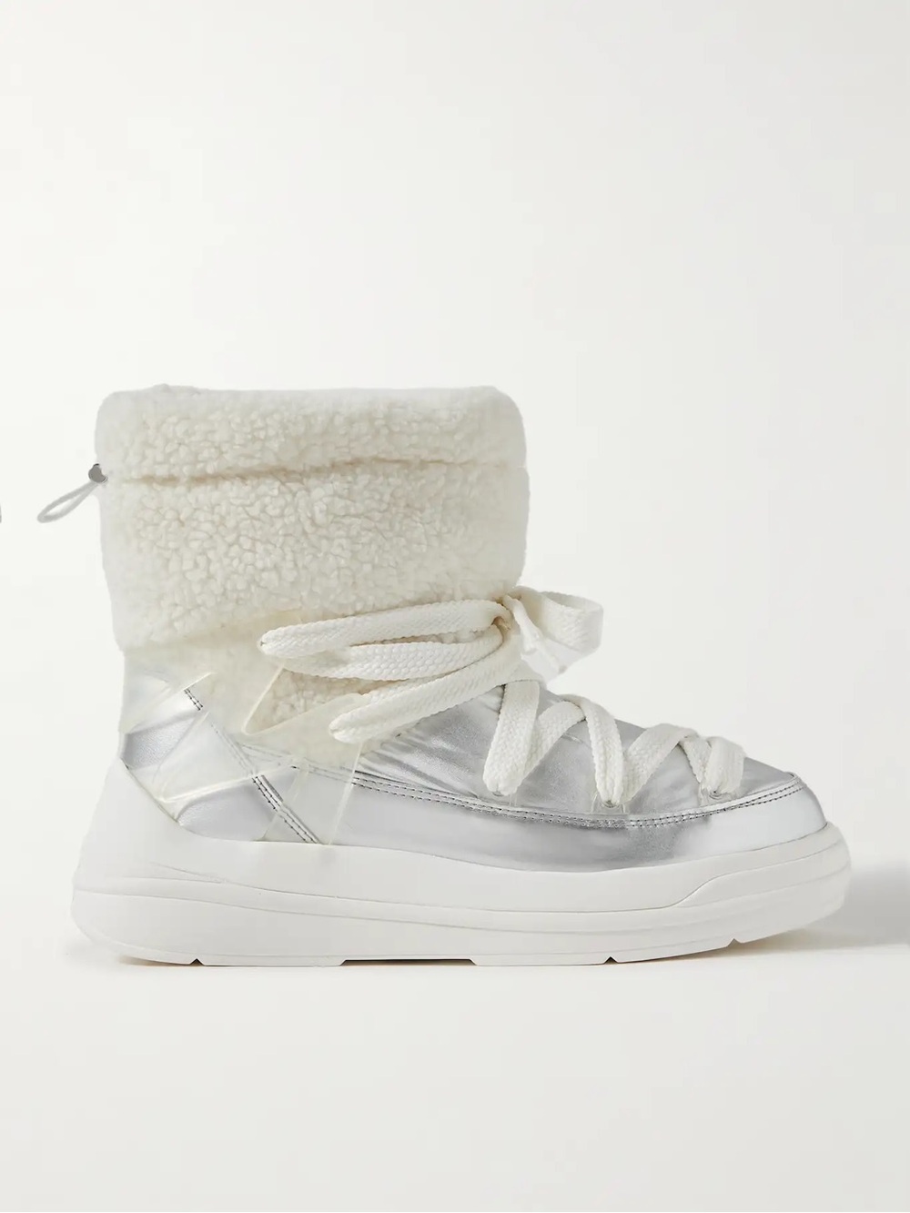 MONCLER Insolux fleece, metallic and leather Winter Snow Boots 41 $695